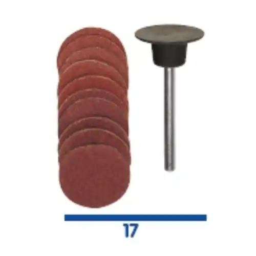 PROXXON 28982 10 DISCHI ABRASIVI PER LEVIGARE + CODOLO CORINDONE LUCIDARE Voordeelprijs