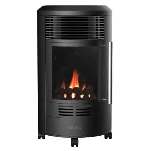 Op = Op Qlima stufa stufetta a gas gpl GH8034 3.4 kW colore nero con termostato regolabile
