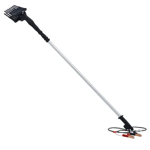 Raccogliolive a batteria Jet - Sky JYOS0002 12 V rastrello 26 cm cavo 15 m e asta telescopica 2,1-3,0 m per raccolta olive Finale Uitverkoop