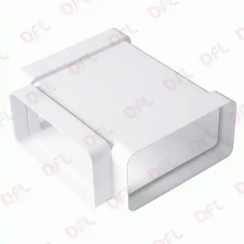 Raccordo a T per aerazione canalizzata pvc bianco 120 x 60 mm 12 x 6 cm Laatste Kans