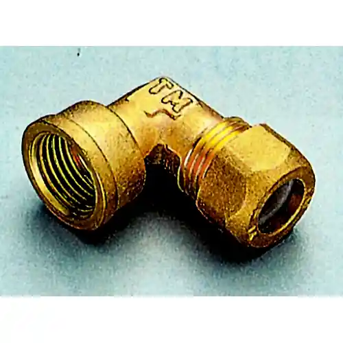 raccordo gomito bicono per gas in ottone attacco F femmina 12x1 mm teflon Fabrieksprijs