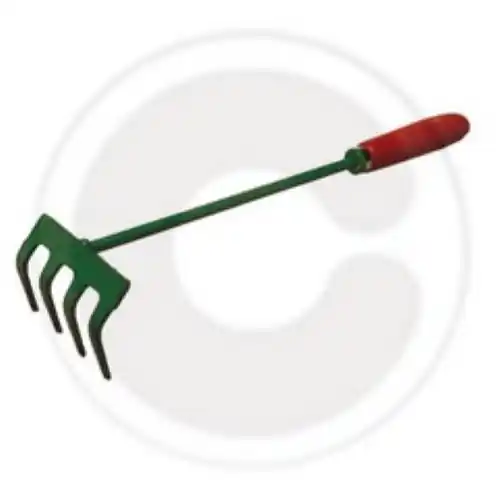 Premium rastrellino 4 denti rastrello giardinaggio per pulizia giardino e prato 40 cm