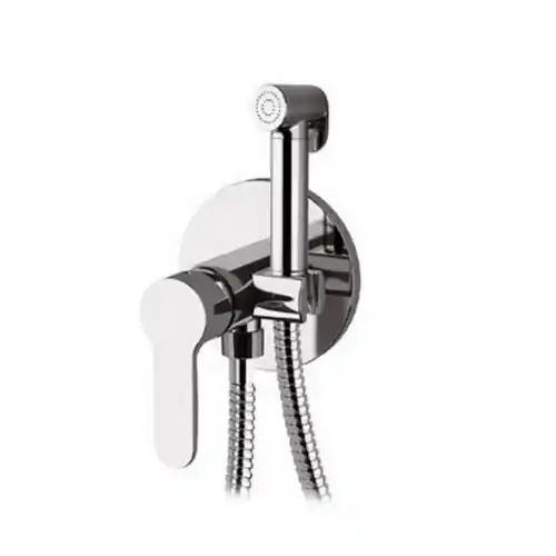 Fabrieksprijs Remer Rubinetterie set miscelatore a incasso con doccetta shut-off tonda ottone cromo