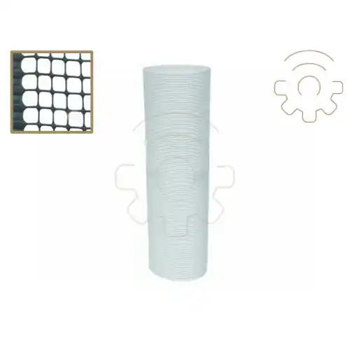 Rete di protezione balconi colore bianco rotolo da 1x50 mt in polietilene alta resistenza maglia quadra 10x10 Hoge Kwaliteit