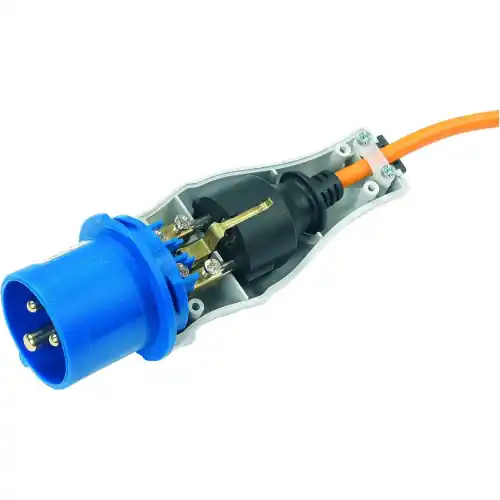 Rosi 1821 adattatore industriale 16A 2P+T per spina schuko pressofusa IP44 Made in Italy Gratis Retour