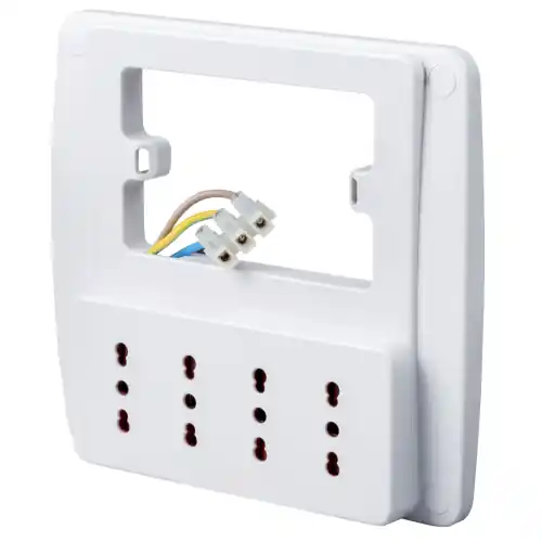 Snelle Levering Rosi RS94130 multipresa da parete con 4 prese 2P+T10/16A compatibile con tutte le placche 3 posti serie emilia smart Made In Italy