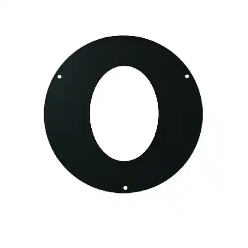 Rosone anello ellittico per inclinazione 45° spessore 2 mm Ø 15 cm in acciaio alluminato nero uso interno Aanbieding