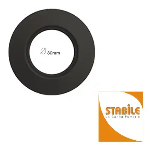 rosone coprimuro Ø 80 mm nero opaco acciaio zincato tubi stufa pellet Betrouwbaar