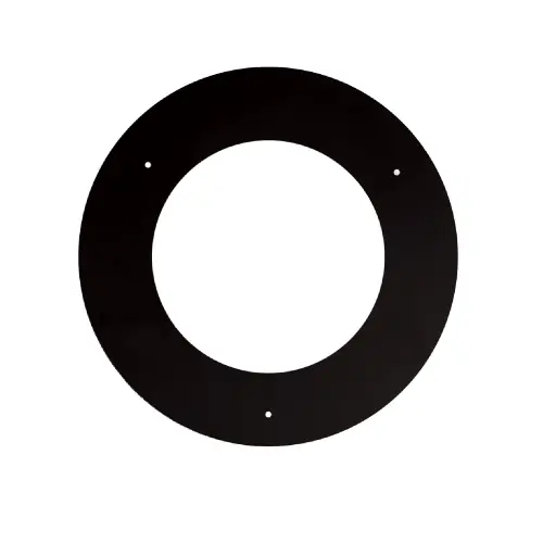 Gratis Retour Rosone in acciaio alluminato colore nero Ø 8 cm spessore 1,2 mm per uso interno stufa stufe
