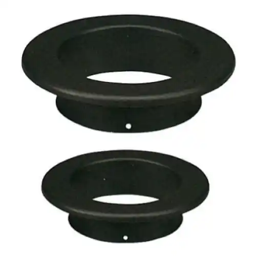 Weekendaanbieding rosone porcellanato Ø 12 cm nero per tubi stufa stufe canna fumaria