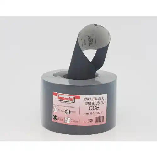 Rotolo 100 mt carta abrasiva finishing CCB al carburo di silicio gr 240 Per la carteggiatura di vernice poliuretaniche smalti e plastiche Koopje