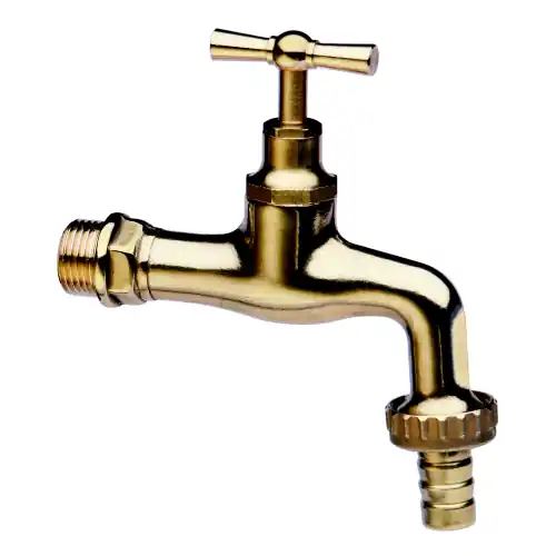 Voordeelprijs rubinetto curvo T Itap 355 gr 1/2" in ottone lucido per fontana giardino