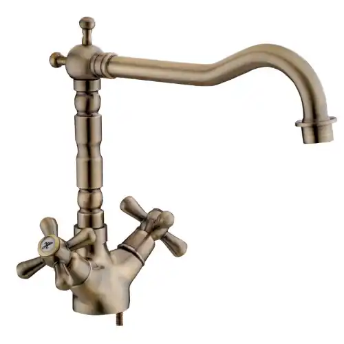 Direct Beschikbaar rubinetto miscelatore lavello serie Sofia a canna alta bronzato 137B bronzo