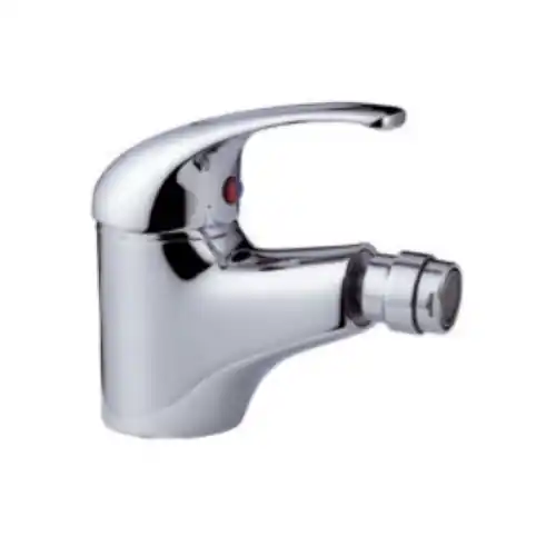 Rubinetto miscelatore monocomando cromato Luna per bidet scarico 1" Alleen Vandaag