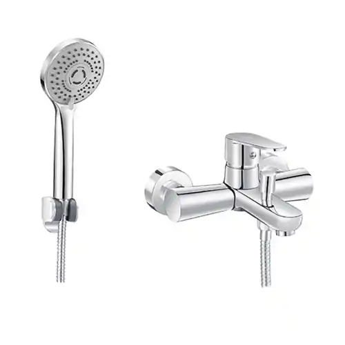 Aanbieding Rubinetto miscelatore monocomando esterno per vasca lizzy con doccetta in ottone cromo