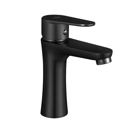 Rubinetto miscelatore monocomando per lavabo lizzy in ottone nero spazzolato anticalcare Favoriet