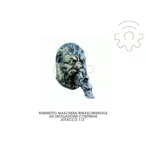 Rubinetto mod maschera rinascimentale ad erogazione continua attacco 1/2" Weekendaanbieding