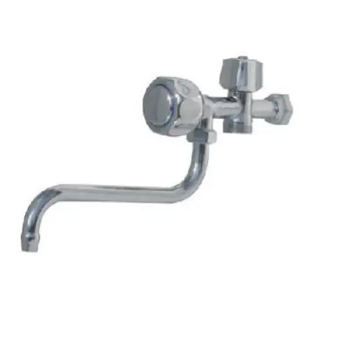 Rubinetto snodo per lavello ottone cromato attacco lavatrice scarico 1 - 2" Korting