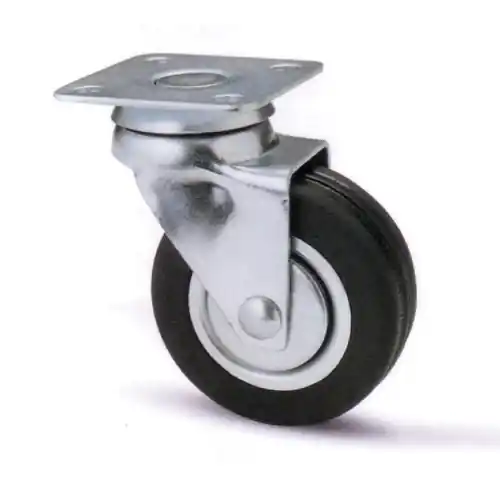 Direct Verzonden Ruota in gomma Art. 160 Ø 50x18 mm per mobili portata 30 kg supporto rotante a piastra in acciaio zinco-cromato