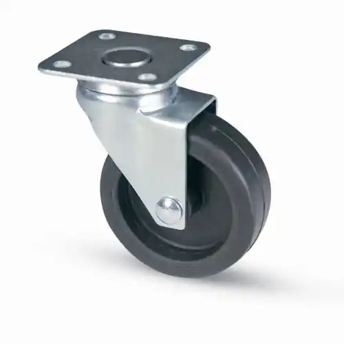 Direct Verzonden Ruota in gomma Art. 220 Ø 40 mm attacco con piastrina quadrata 40x40 mm per mobili supporto in acciaio stampato