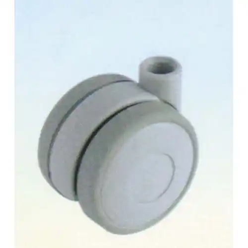 Beperkte Voorraad ruota rotella gemellare in nylon grigio con piastra Ø 40 mm per mobili sirio