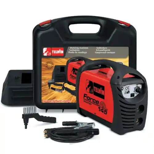 Weekendaanbieding saldatrice inverter Telwin Force 145 kit + valigetta accessori saldatura