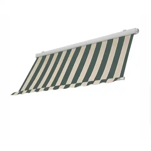 SanGiorgio tenda da sole a barra quadra semicassonata verde/bianco 4x2,5 mt fissaggio a parete Beperkt Aanbod