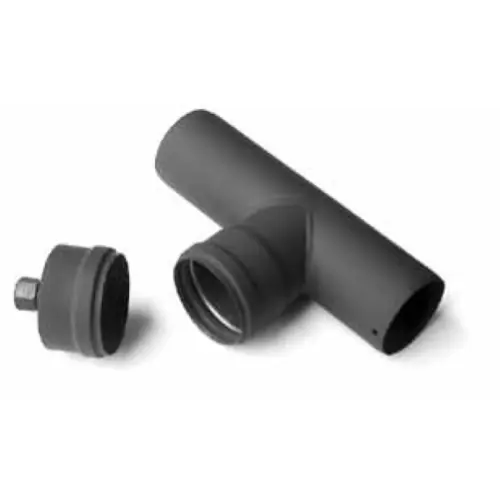 Bestseller Save raccordo in acciaio a T con tappo recupero condensa Ø 130 mm 13 cm