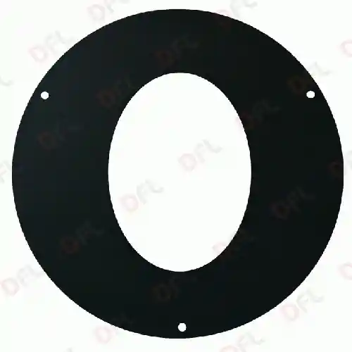 Superprijs Save rosone anello ellittico 45° spessore 1,2 mm Ø 13 cm 130 mm in acciaio nero