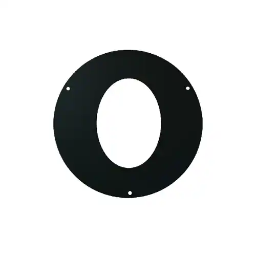 Bestseller Save rosone anello ellittico 45° spessore 2 mm Ø 16 cm 160 mm in acciaio nero