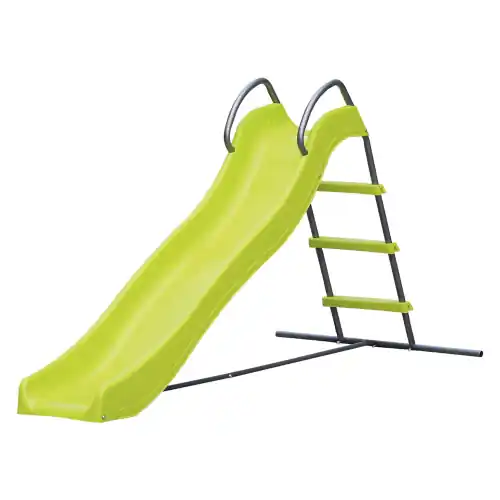 Scivolo con struttura in metallo e plastica 240x120x154 cm per bambini dai 3 ai 7 anni portata max 35 kg per esterno giardini e terrazzi Populair