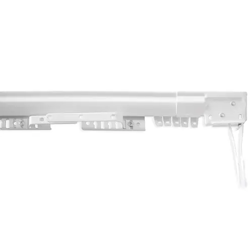 Laatste Versie Scorritenda estensibile EASY 2 in acciaio verniciato bianco lunghezza 168 - 300 cm chiusura centrale completo di supporti