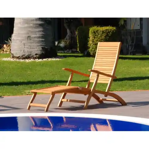 Meest Verkocht sdraio lettino California in legno cm 139x61x96 h piscina mare giardino