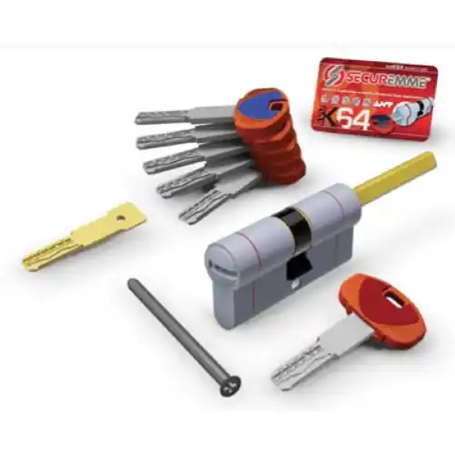 Lage Kosten Securemme cilindro sagomato Evo K64 36-Q Hand Pomolo mm 30+30 ottone nichelato (Ottone nichelato satinato - mm 30+30)