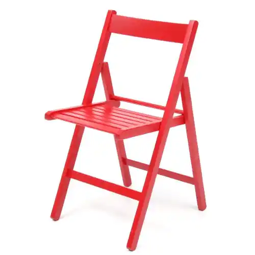 sedia pieghevole legno faggio rossa arredo giardino esterno terrazzo Weekendaanbieding