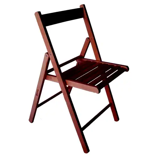 Speciale Aanbieding sedia pieghevole mod Rio in legno massello noce cm 42x41x86h per esterno interno