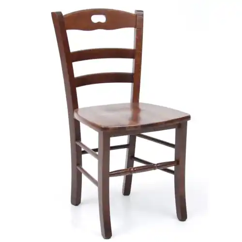 Nieuw sedia poltrona Loris in legno massello noce arredo casa pranzo cucina