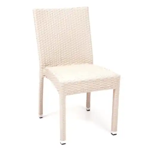 sedia poltrona Maiorca bianca in polyrattan arredo giardino esterno Express Levering