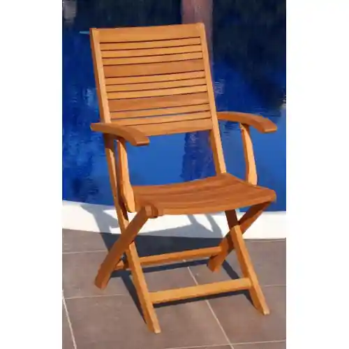 sedia poltrona pieghevole in legno mod Texas cm 61x53x94 h esterno Direct Beschikbaar