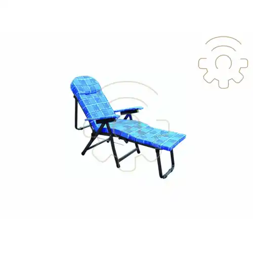 sedia poltrona relax sdraio mod tahiti con prolunga e braccioli a fantasia Laatste Kans
