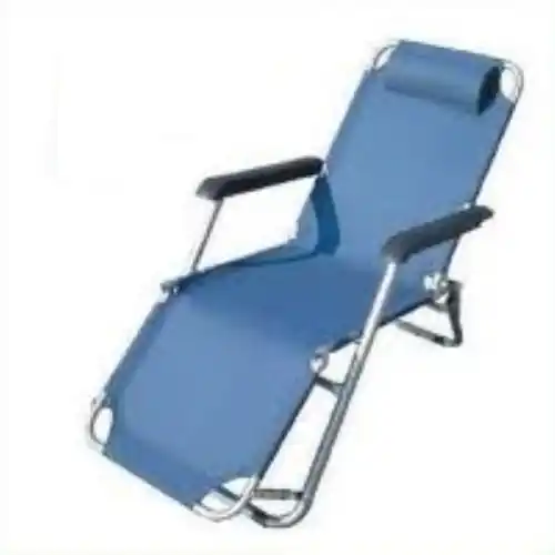 sedia sdraio blu poltrona relax richiudibile con braccioli e poggiatesta Alleen Vandaag
