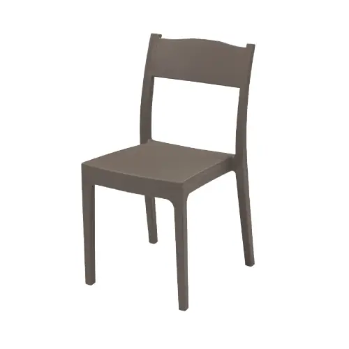 Beste Prijs Sedia Vesta in polipropilene con fibra di vetro marrone 41x41x83 cm impilabile ad uso professionale da esterno