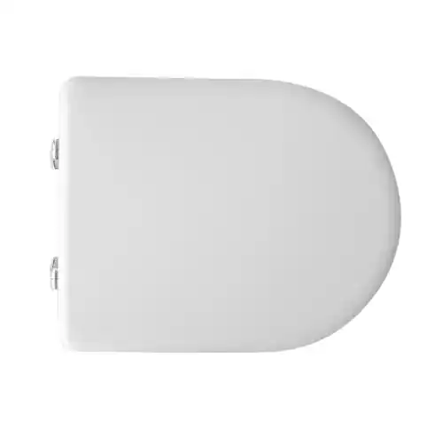 Sedile wc coprivaso adatto a Pozzi Ginori serie Ydra bianco 900 in farina di legno sedile forma tipo 7 con cerniere regolabili Gratis Retour