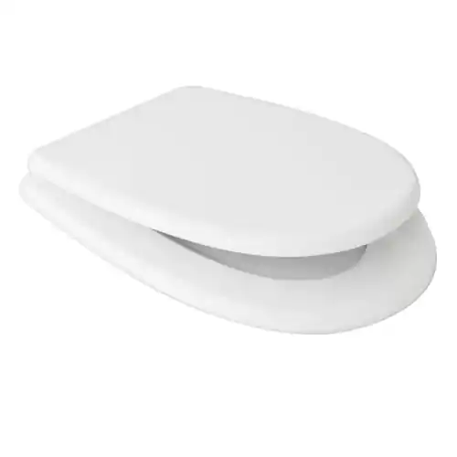 Sedile wc coprivaso Azzurra per serie Afrodite bianco vaso water 43,5-49 x 36,7 cm con cerniere regolabili in legno stabilizzato Gecertificeerd