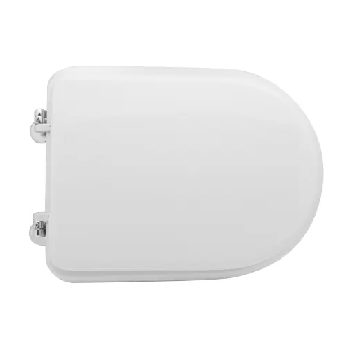 Sedile wc coprivaso Azzurra per serie Elios Plus bianco vaso water 43-46 x 35 cm con cerniere regolabili in legno stabilizzato Speciale Aanbieding