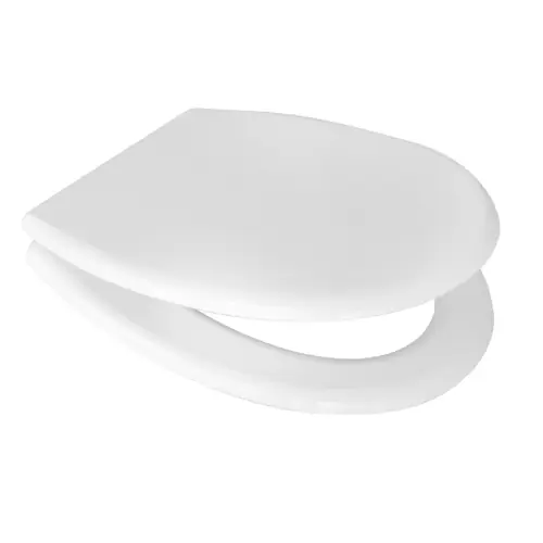 Hoge Kwaliteit Sedile wc coprivaso Azzurra per serie Elios sospeso bianco vaso water 43-48x38 cm con cerniere regolabili in legno stabilizzato colato in poliestere