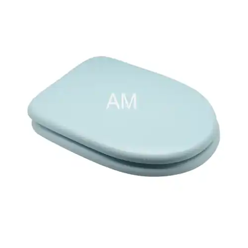 Laatste Kans Sedile wc coprivaso Azzurro Maldive per RAK vaso Compact 43,5 x 36 cm copriwater interasse cerniere 16 cm con sedile in legno colato (Azzurro Maldive)