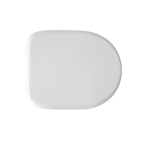 Sedile wc coprivaso bianco per RAK vaso Compact 43,5 x 36 cm copriwater interasse cerniere 16 cm con sedile in legno colato (Bianco) Actieprijs