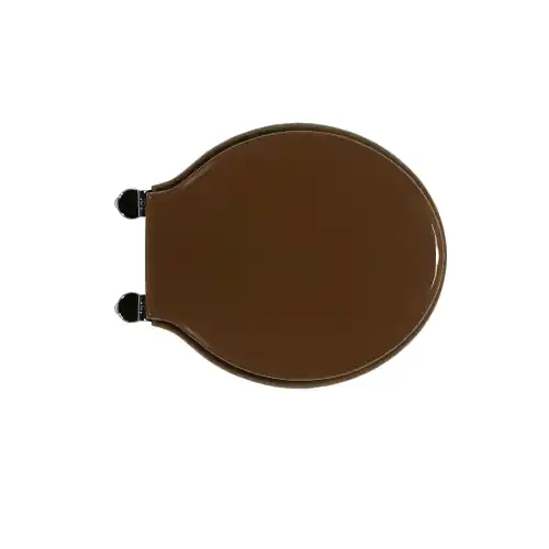 Sedile wc coprivaso Noce Scuro per Sbordoni vaso Palladio 40,5-43 x 36,5 cm copriwater con cerniere regolabili e sedile in legno colato (Noce scuro) Direct Verzonden