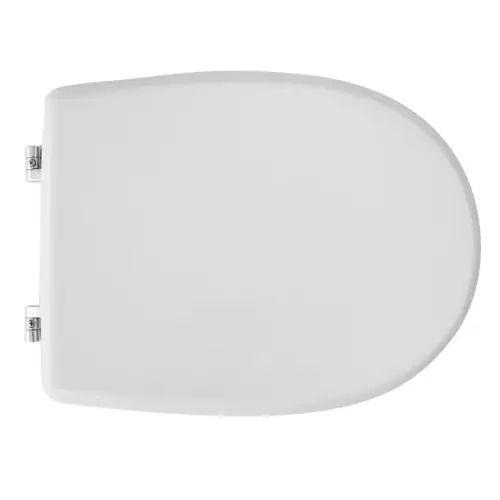 Flitsaanbieding Sedile wc coprivaso per Astra vaso Gemma 46-49x37 cm copriwater bianco in legno stabilizzato colato in poliestere con cerniere regolabili